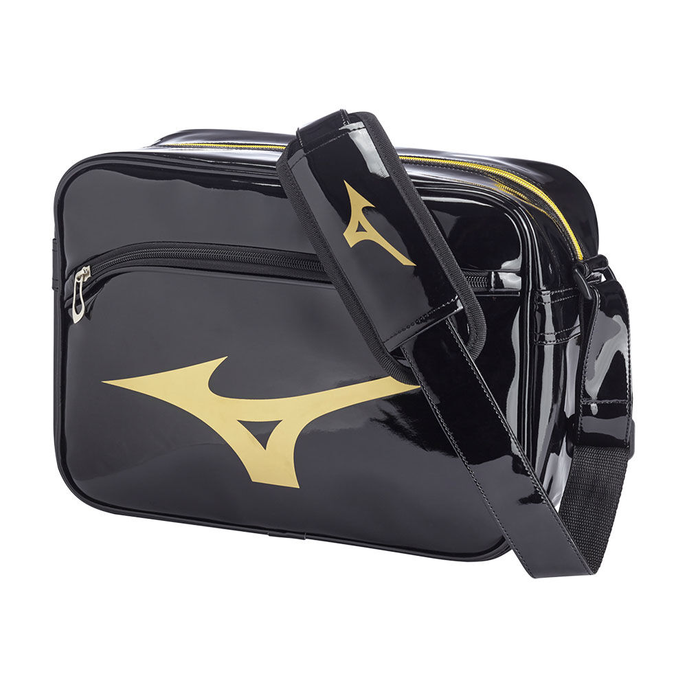 Mizuno Men's RB Enamel M Bag Black/Gold (33ED8F0190-WLC)